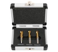Bit di perforazione a saltura a saltura impostata cobalto durevole ad alta resistenza HSS Kit di rimozione della saltura a co -saltura per rimozione di pannelli in lamiera 3pcs