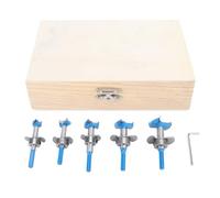 Bit di trapano Locadence 5PCS per legno, gambo esagonale per trapano noioso, set di apertura del foro regolabile, punta del trapano in legno a impatto per l'installazione della