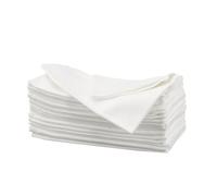 BIT.FLY Tovaglioli in tessuto - Set di 12 tovaglioli in cotone bianco 50 x 50 cm, adatti per hotel, ristoranti, feste e uso quotidiano