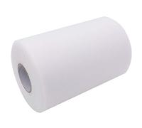BIT.FLY Tulle Bianco Rotolo Matrimonio, 15cm x 91.5m rotolo tulle bianco Matrimonio Nastro Tulle Bianco Tessile Wedding Decoration per DIY Gonna Tabella Decorazione