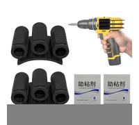 Bit Holder Drill, Portable Adhesive Holster, 1.33x1.18in High Strength Organizer, Authentic Sleeve Gripper, Compact Storage Design for Business, Belt, Home, Outdoor Tool Use