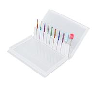 Bit per trapano per unghie set Kit di lucidatura per chiodo per chiodo diamantato per unghie per salone manicure 10pcs diverse forme di calore durevoli adattarsi alla maggior