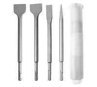 Bit rotondo a scalpello gambo martello elettrico kit bit coglione robusto punto pratico a battili piatti a punta per la struttura in cemento demolizione 4pc set con scatola di