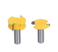 Bit router Set 2 pezzi T Tipo T Lega Kit di strumenti per bordo per fresatura in metallo per progetti professionali e fai - -te in legno (1/2 pollice)