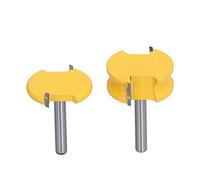 Bit router Set 2 pezzi T Tipo T Lega Kit di strumenti per bordo per fresatura in metallo per progetti professionali e fai - -te in legno (1/4 di pollice)