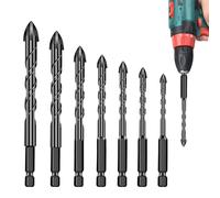 Bit Set Drill, Quick-Change Shock-Resistant Drill Bits 5.91x2.36x0.59 inches, Anti-Slip Socket Tool for Precise Drilling in Concrete, Woodworking, and Appliance Repair,