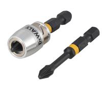 Bit Torsione DEWALT PZ2 X 50Mm (X2) E Manicotto Magnetico DEWDT7