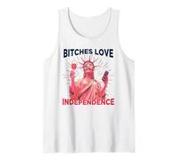 Bitches Love Independence Funny 4th of July Men Women Canotta
