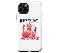 Bitches Love Independence Funny 4th of July Men Women Custodia per iPhone 11 Pro