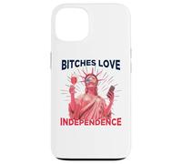 Bitches Love Independence Funny 4th of July Men Women Custodia per iPhone 13