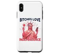 Bitches Love Independence Funny 4th of July Men Women Custodia per iPhone XS Max