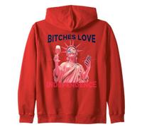 Bitches Love Independence Funny 4th of July Men Women Felpa con Cappuccio