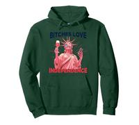 Bitches Love Independence Funny 4th of July Men Women Felpa con Cappuccio