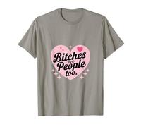 Bitches Sono Persone Anche Cuore Rosa Maglietta