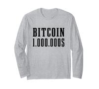 Bitcoin 1.000.000$ Bitcoin Crypto Investire Bitcoin Maglia a Manica