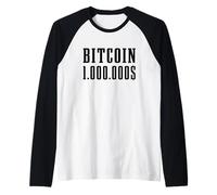 Bitcoin 1.000.000$ Bitcoin Crypto Investire Bitcoin Maglia con Maniche Raglan