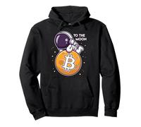 Bitcoin Alla Luna Astronauta Crypto Cryptovalute Trader BTC Felpa con Cappuccio