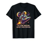 Bitcoin Astronauta Rocket Crypto To The Moon Meme Maglietta
