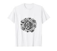 Bitcoin Blockchain Tech Art per gli appassionati di Maglietta