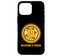 Bitcoin BTC Crypto Portafoglio Pizza Blockchain Regalo Custodia per iPhone 16 Pro Max