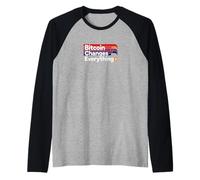 Bitcoin Cambia Tutto libertà Moneta Rivoluzione Bitcoin Maglia con Maniche Raglan