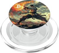 Bitcoin Cinturino Nero Judo Arti Marziali Karate PopSockets PopGrip per MagSafe