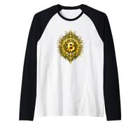 Bitcoin Circuit Coin Tecnologia della finanza Digitale Arte Maglia con Maniche Raglan