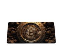 Bitcoin Crypto Tappetino per mouse XXL, grande tappetino per mouse e tappetino da scrivania impermeabile, di alta qualità, per ufficio e gamer (design 3, 60 x 35 cm)