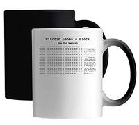 Bitcoin Genesis Block On The Brink of Second Bailout for Banks Tazza Magica in Ceramica Bianca
