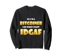 Bitcoin IDGAF Meme Cute Blockchain Costume BTC Bitcoiner Felpa