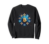 Bitcoin Inverno Natale Neve Fiocco di Neve Felpa