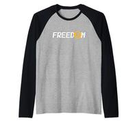 Bitcoin Libertà Criptovaluta BTC Libertà Milionario Ricco Maglia con Maniche Raglan