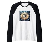 Bitcoin Logo Chip Matematica Tecnica Informatica Industria Maglia con Maniche Raglan