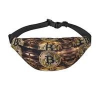 bitcoin - Marsupio a tracolla per ragazzi, grande, alla moda, per sport, corsa, ciclismo, viaggi, pesca