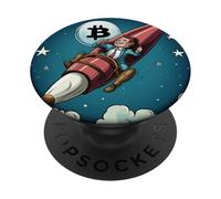 Bitcoin razzo To The Moon PopSockets PopGrip Adesivo
