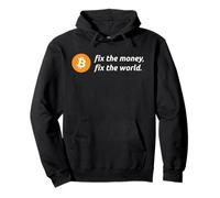 Bitcoin Revolution Fix The Money Fix The World Quote Bitcoin Felpa con Cappuccio