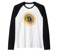 Bitcoin Rich Stylish Tees, Bitcoin Cryptocurrency Graphic Maglia con Maniche Raglan