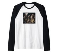 Bitcoin scimmia comune forte casual cool divertente meme Maglia con Maniche Raglan