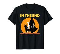 Bitcoin - Solo i Forti sopravvivono (BTC Cowboy Graphic) Maglietta