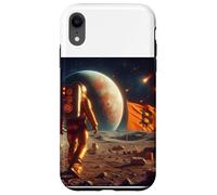 Bitcoin To The Moon Corso astronauta Bandiera Custodia per iPhone XR