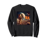 Bitcoin To The Moon Corso astronauta Bandiera Felpa