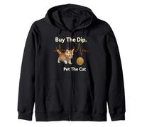 Bitcoiner Maine Coon Crypto Meme Cat HODL Gattino Bitcoin Felpa con Cappuccio