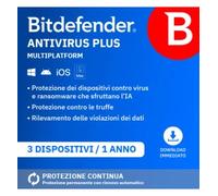 Bitdefender Antivirus Plus | 3 PC | 1 Anno | Windows 11, 10, 8, 7