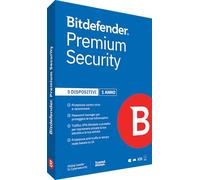 Bitdefender Premium Security Individual 2026 | 5 dispositivi | 1 anno | PC/Mac/iOS/Android | Codice inviato per posta