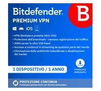 Bitdefender Premium VPN 2026 | 10 Dispositivi | 1 Anno