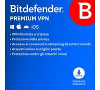 Bitdefender Premium VPN | Licenza Digitale EU | Multilingua | 10 Dispositivi