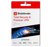 BitDefender Total Security + Premium VPN - Piattaforma: macOS, Numero dispositivi: 10, Durata della licenza: 1 Anno