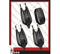 DAM TFX - Set di allarmi per abboccata da pesca, wireless, per pescatori di carpe, predatori e carpi, resistente alle intemperie IP66, ricevitore con orecchie da strappo, avvisi di vibrazione, volume