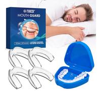 Bite Bruxismo Notturno,4 Pezzi Anti-bruxismo,2 Taglie Modellabile Mouth Guard,Apparecchio Denti Per Migliora La Qualità Del Sonno