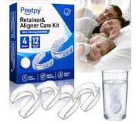 Bite dentale trasparente antiusura con pulizia sfuse,Grondaia dentale Bruxismo Riutilizzabile,Gouttière Dentaire Transparente Anti-Bruxisme,Ameliore La Qualità DelSonno